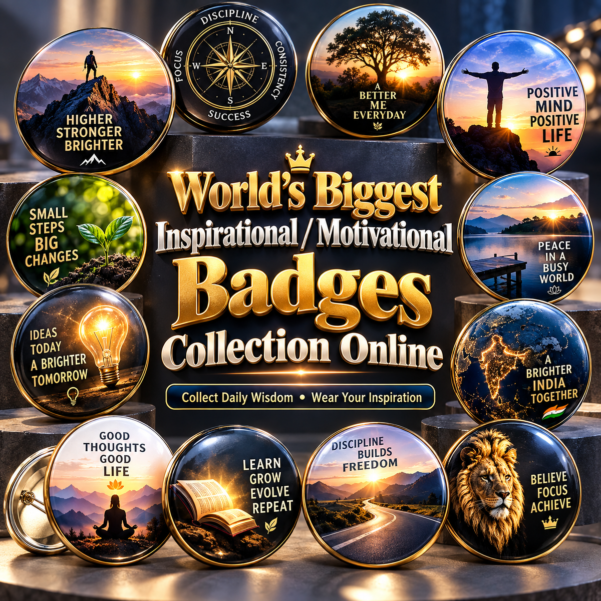 The Ultimate Motivational Badge Collection