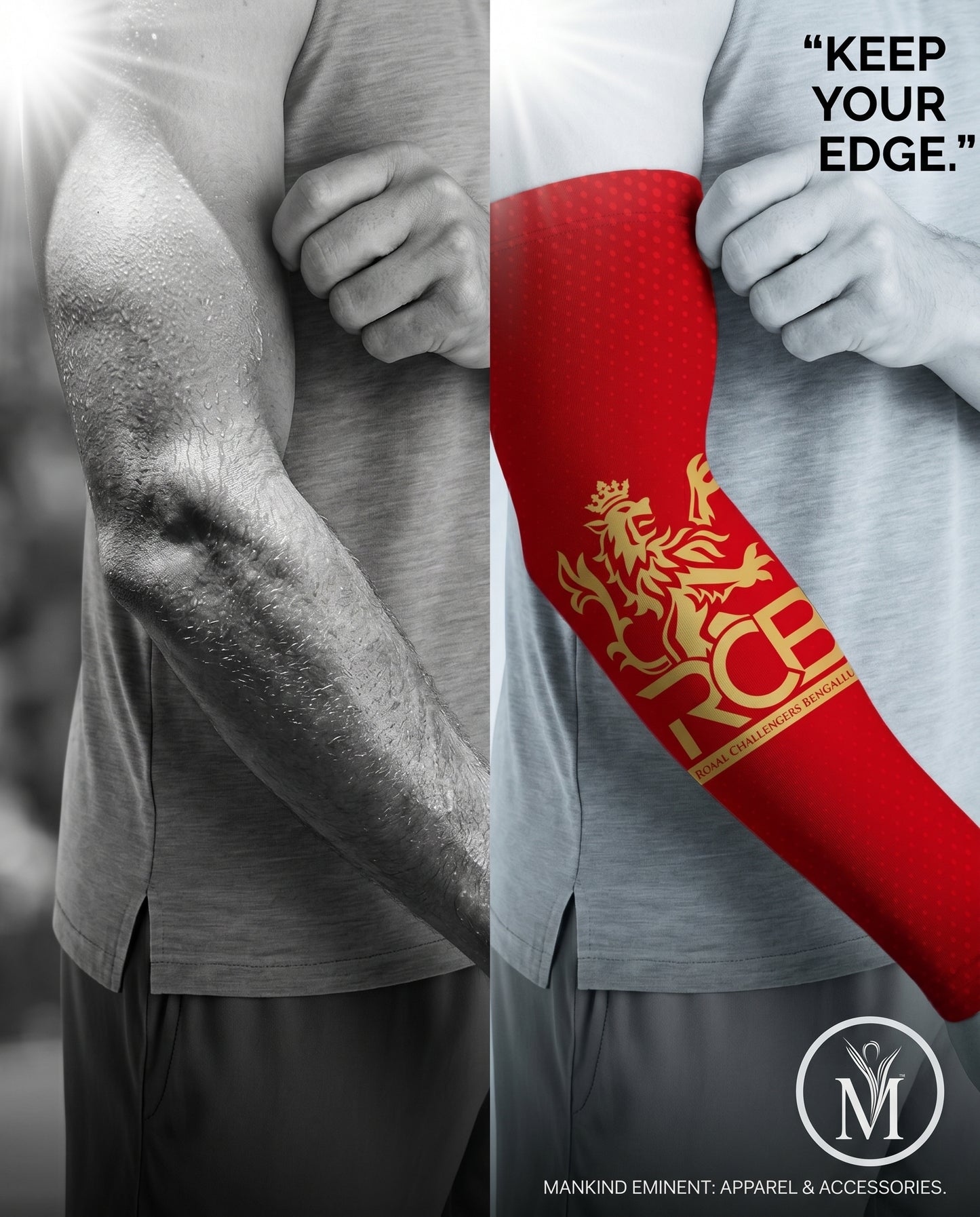 RCB Arm Sleeves (Pack of 2) – Plain Red Color