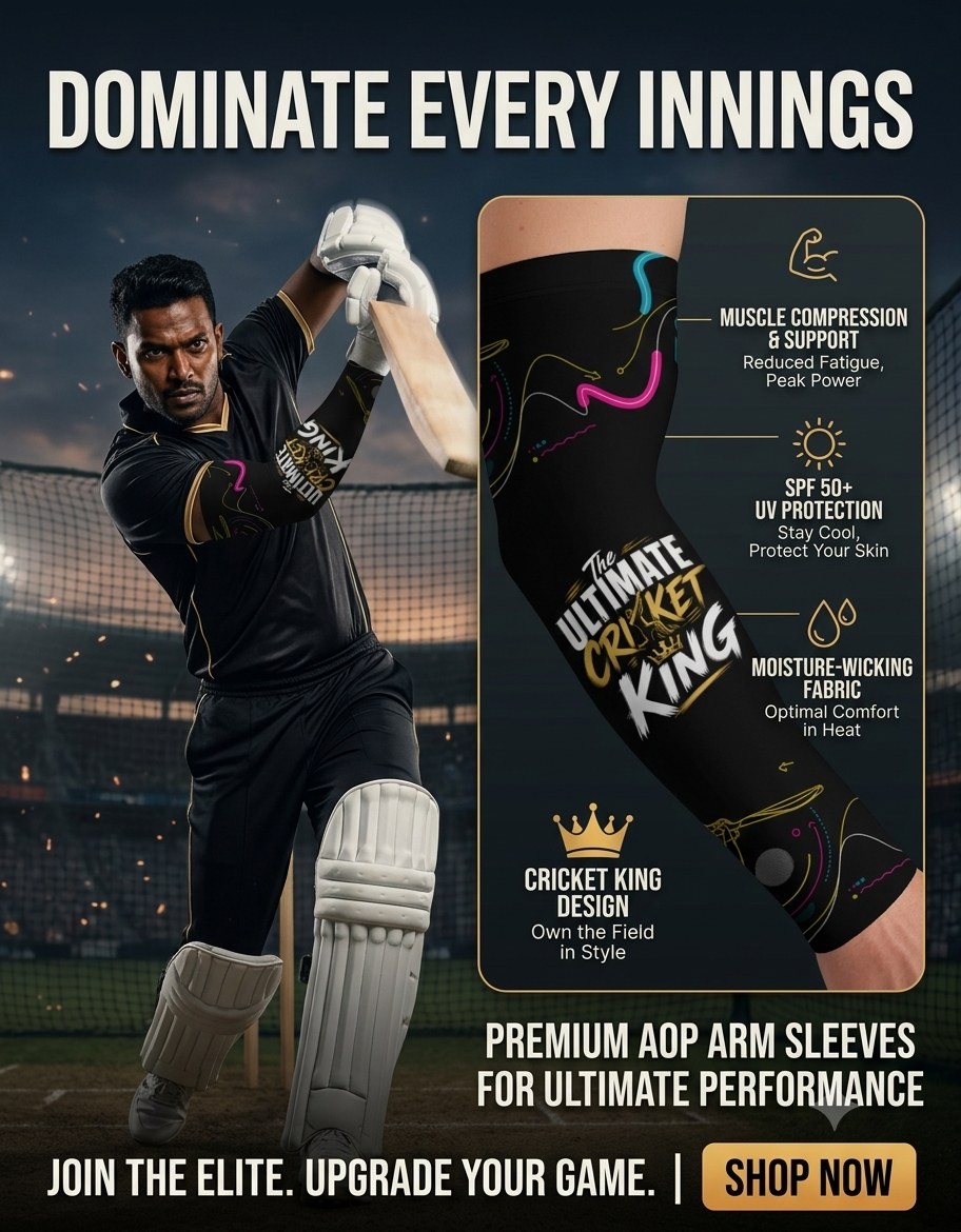"The Ultimate Cricket King" Cricket Motivation Arm Sleeves