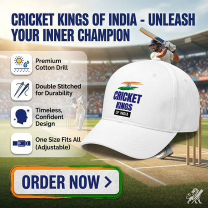 "Cricket Kings of India" Cricket Motivation BaseBall Cap