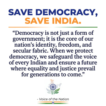 "SAVE DEMOCRACY SAVE INDIA" Inspirational Aop Men's Full Sleeve Tee