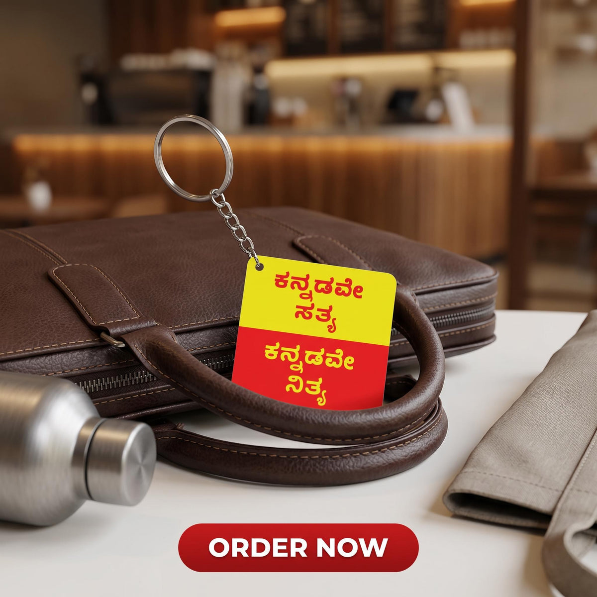 ಕನ್ನಡವೇ ಸತ್ಯ, ಕನ್ನಡವೇ ನಿತ್ಯ. Kannada Inspirational Keychain