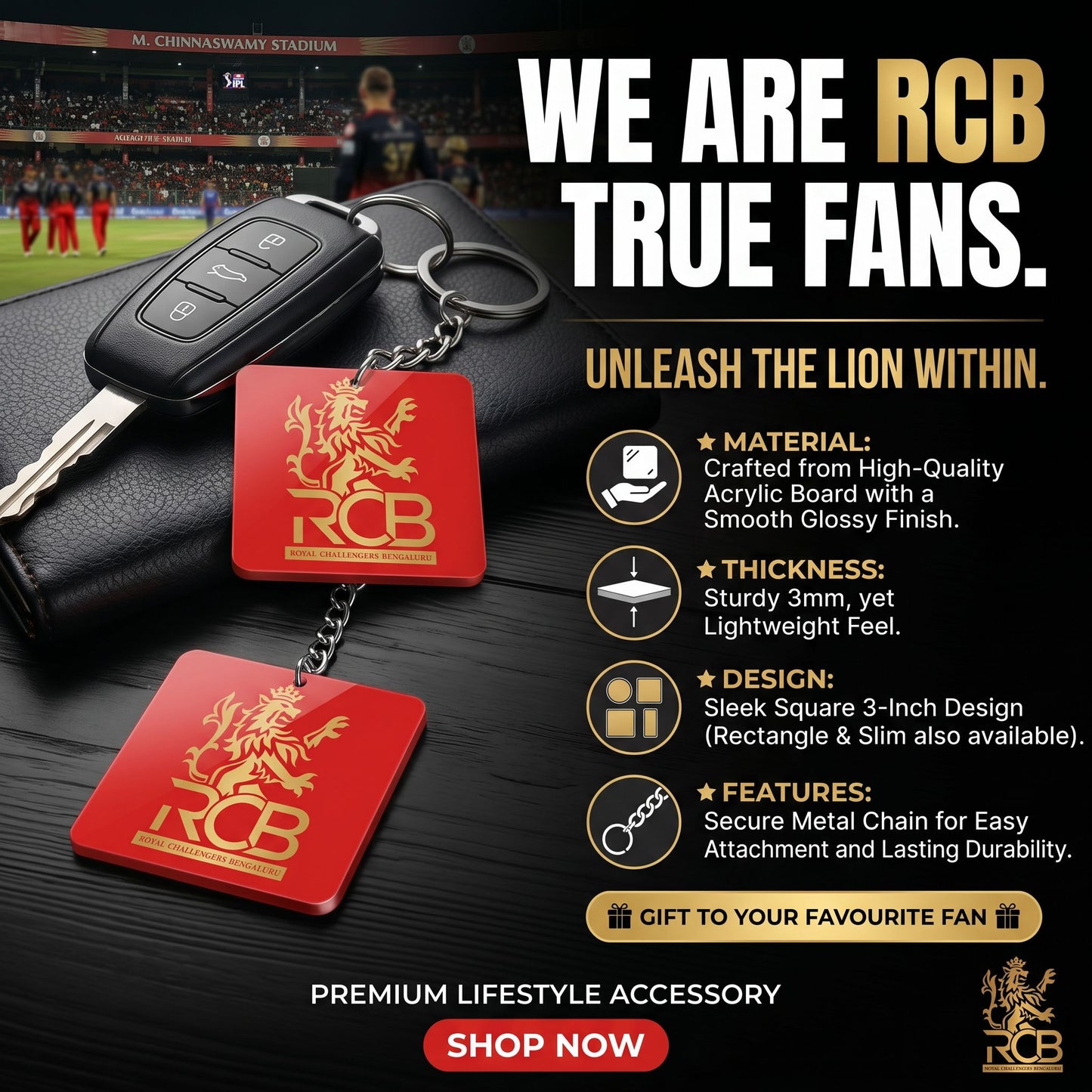 RCB Keychain