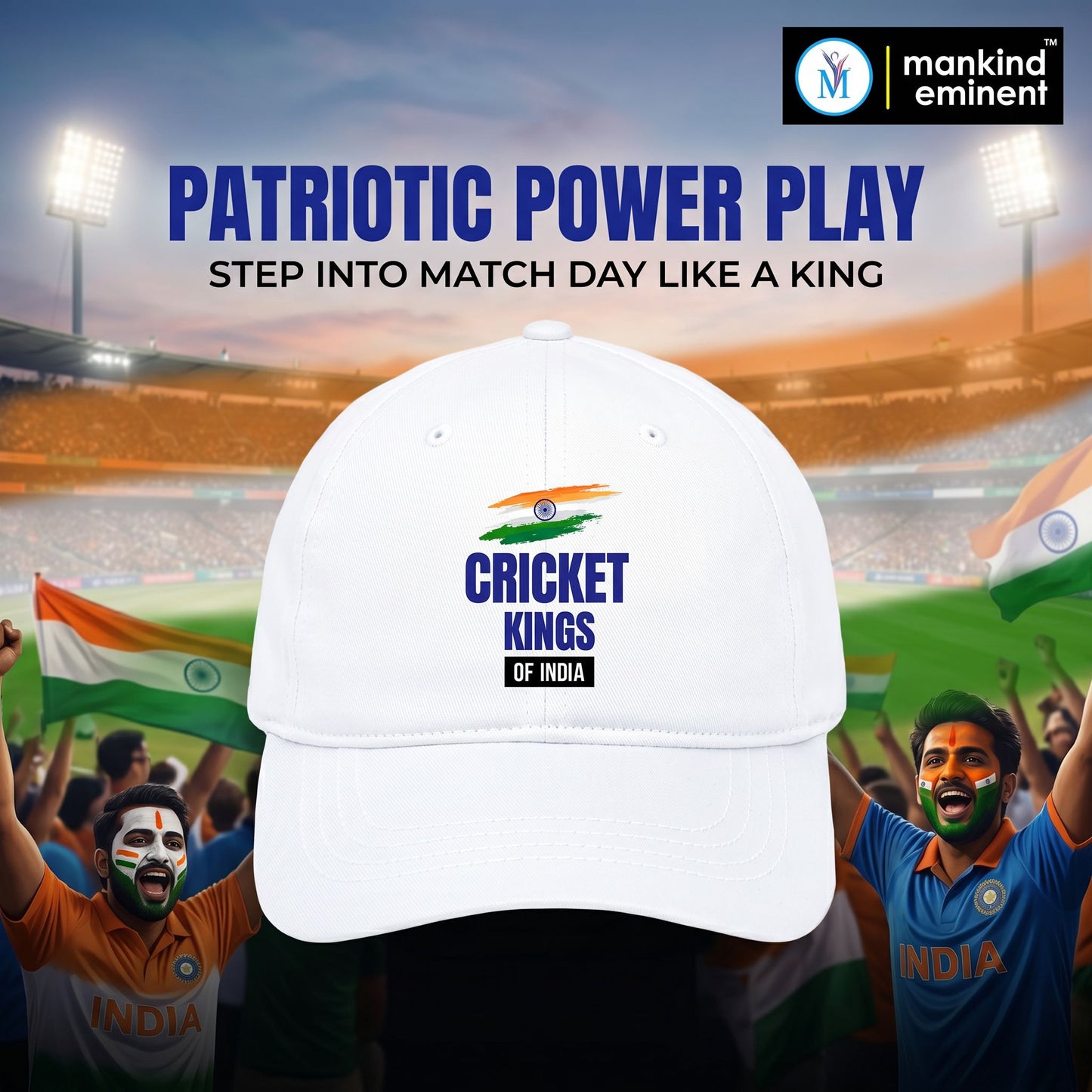 "Cricket Kings of India" Cricket Motivation BaseBall Cap
